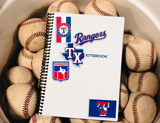 Alt view image 4 of 4 - 25 PCS Texas American Rangers Baseball Stickers for Water Bottle, Laptop, Bicycle, Computer, Motorcycle, Travel Case, Car Decal Decoration Sticker