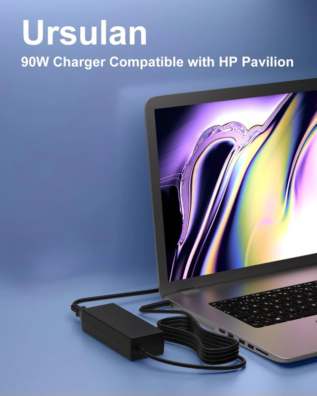 Alt view image 3 of 6 - 90W Charger Compatible with HP All-in-One Pavilion PC EliteDesk Compatible with 20" 21" ProDesk, EliteDesk, 20-C434 20-B013W 20-C023W
