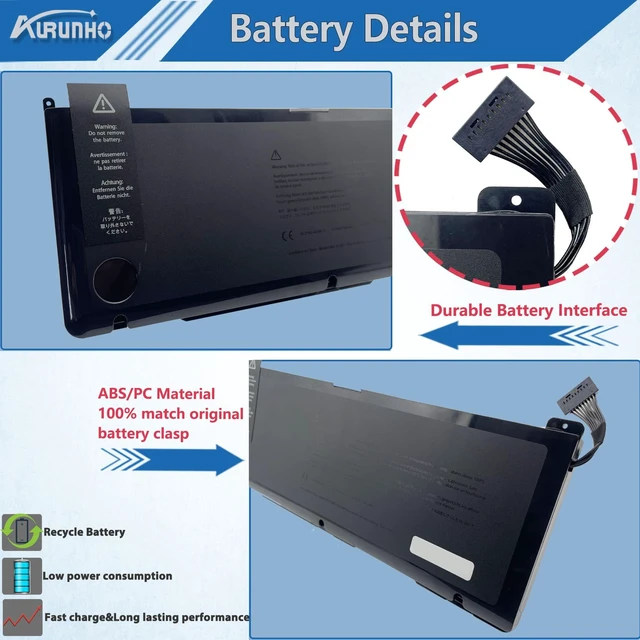 Alt view image 3 of 6 - A1383 Laptop Battery for MacBook Pro 17 inch A1297(Early 2011-Late 2011) Series EMC 2352-1 EMC 2564 MD311*/A MD311LL/A MC725*/A MC725LL/A 020-7149-A 020-7149-A10