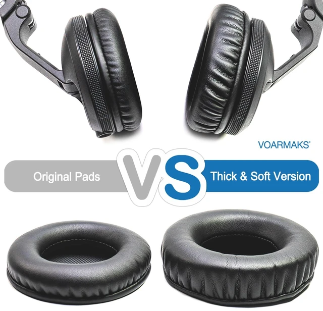 Alt view image 3 of 7 - Stylish Color Options Dj Work Ear Pads Foam Cushion Compatible with Pioneer Hdj-X5 X5bt Hdj-X7 X7bt Hdj-X10 Dj Headset Headphone (Black Ear Pads L,R)