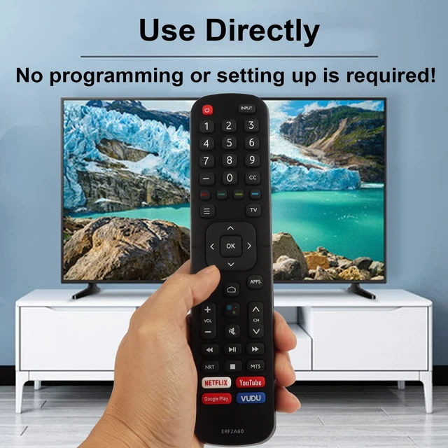 Alt view image 2 of 5 - New IR ERF2A60 Remote Control Fit for Hisense Smart 4K TV 65H8F 50H8F 65H9F 55H9F 55H8F 43H6570F 50H6570F 55H6570F 65H6570 55H9020F 55H9030F with Two Batteries (Without Voice Function)