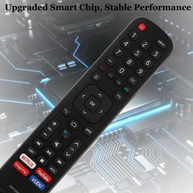 Alt view image 4 of 5 - New IR ERF2A60 Remote Control Fit for Hisense Smart 4K TV 65H8F 50H8F 65H9F 55H9F 55H8F 43H6570F 50H6570F 55H6570F 65H6570 55H9020F 55H9030F with Two Batteries (Without Voice Function)