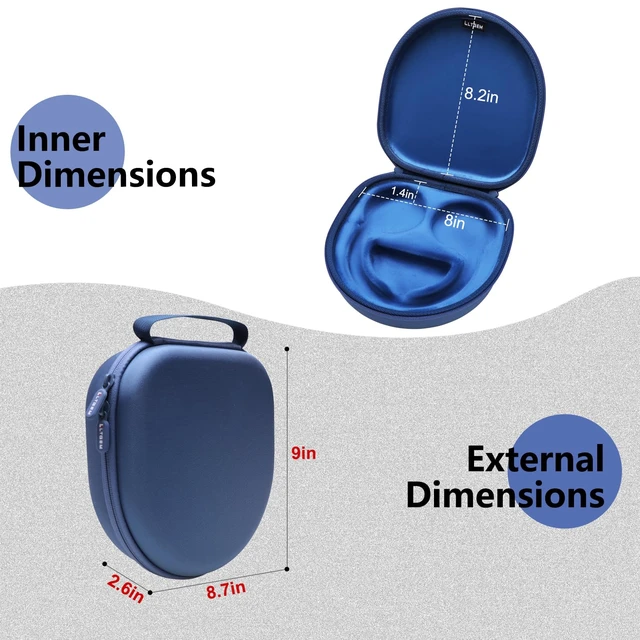 Alt view image 2 of 7 - LTGEM Case Compatible with Silensys E7 / MOVSSOU E7 / COWIN E7 Active Noise Cancelling Headphones, Blue