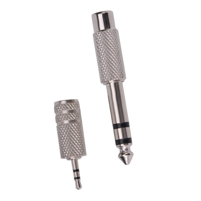 Alt view image 4 of 7 - 8 Pieces Audio Adapter Set - Gold Stereo 6.35mm 1/4inch to 3.5mm 1/8inch and 3.5mm to 2.5mm Mic Plug Connector