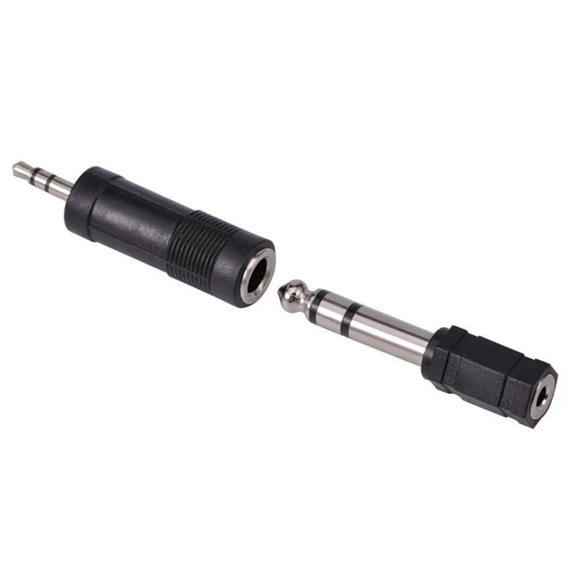 Alt view image 5 of 7 - 8 Pieces Audio Adapter Set - Gold Stereo 6.35mm 1/4inch to 3.5mm 1/8inch and 3.5mm to 2.5mm Mic Plug Connector