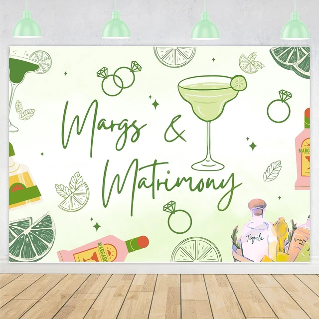 Main image of 7*5ft Margs and Matrimony Bachelorette Decorations Backdrop Margarita Backdrop Banner Cinco De Mayo Mexican Fiesta Banner Bridal Shower Party Supplies for Cactus Engagement Wedding Carnival