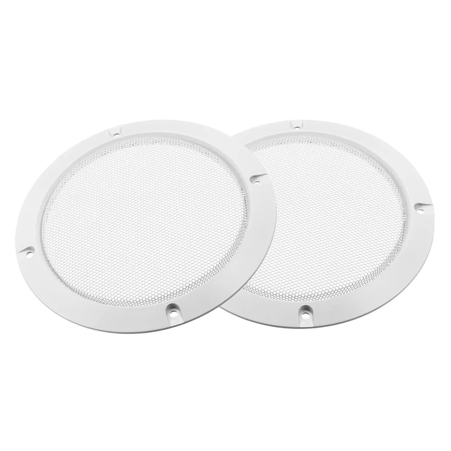 Alt view image 3 of 7 - 2 Pcs 5" Car Metal Speaker Cover Mesh Subwoofer Grill Horn Guard with 8 Screw White