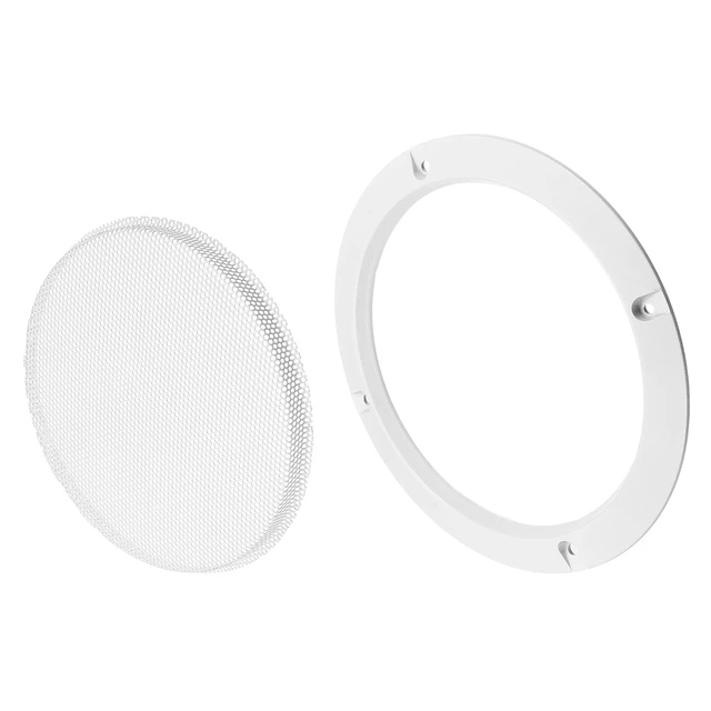 Alt view image 6 of 7 - 2 Pcs 5" Car Metal Speaker Cover Mesh Subwoofer Grill Horn Guard with 8 Screw White