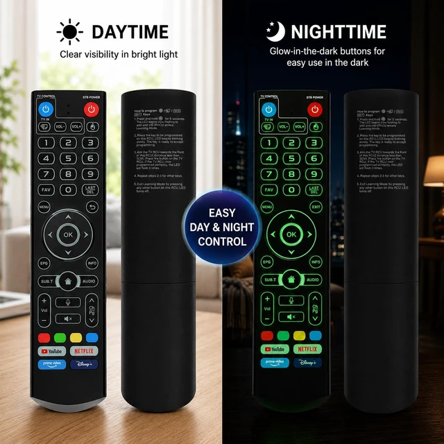 Alt view image 2 of 7 - V5 Pro Voice Remote Control, Voice Remote Control Compatible with vSeeBox V5 Pro,3 Pro, V3 Plus