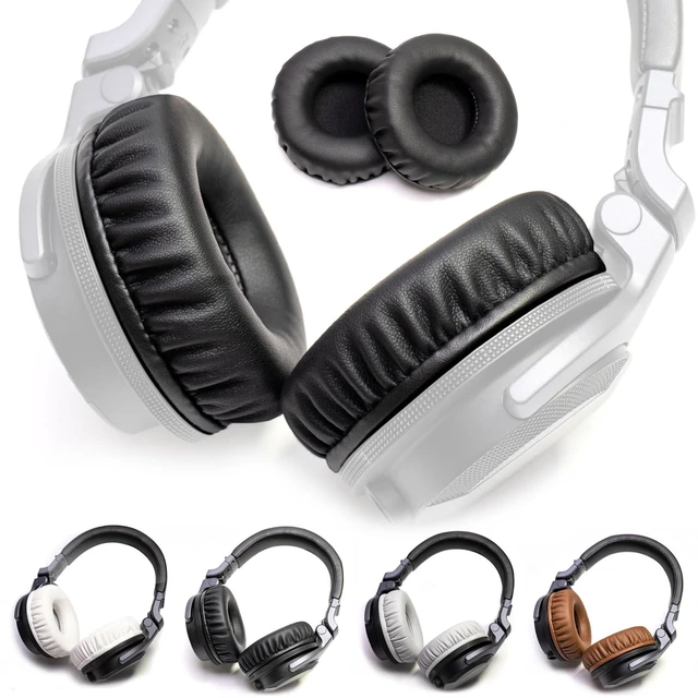 Main image of Soft Protein Leather Ear Pads for Pioneer HDJ CUE1 Cue One, HDJ500 DJ Headphone (Black)