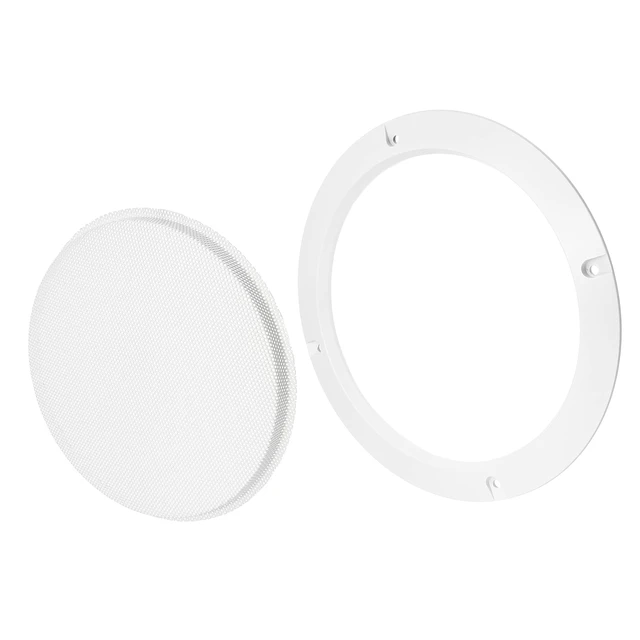 Alt view image 6 of 7 - 6.5" Car Metal Speaker Cover Mesh Subwoofer Grill Horn Guard with 8 Screws White, 2 Pcs