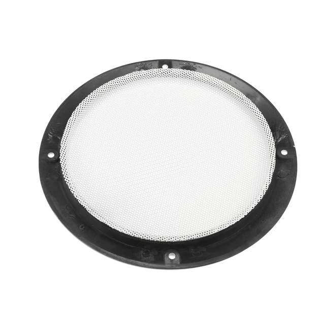 Alt view image 7 of 7 - 6.5" Car Metal Speaker Cover Mesh Subwoofer Grill Horn Guard with 8 Screws White, 2 Pcs