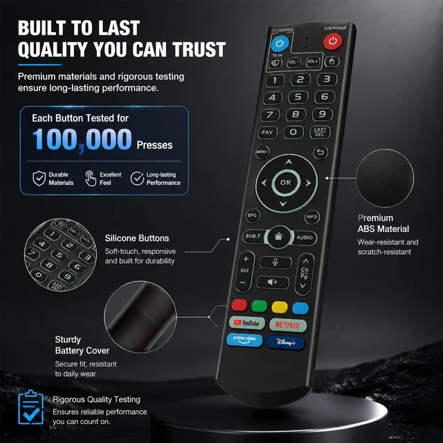Alt view image 4 of 7 - V5 Pro Voice Remote Control, Voice Remote Control Compatible with vSeeBox V5 Pro,3 Pro, V3 Plus