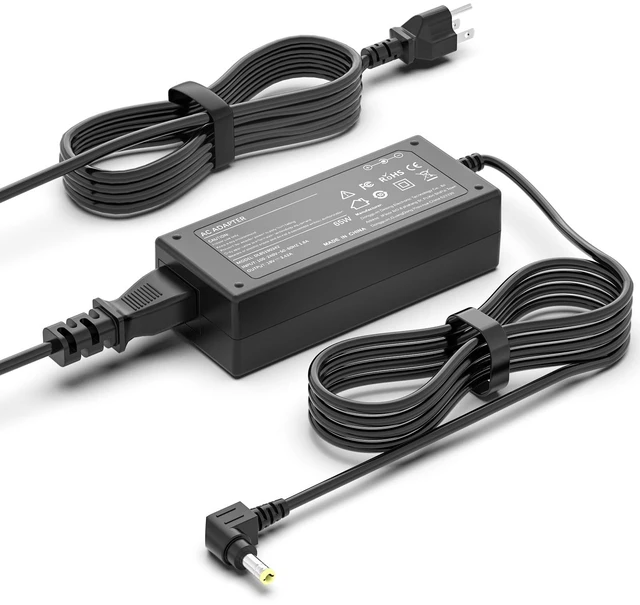 Main image of 19V 3.42A, 65W Cable, Durable, Compatible with ASUS Monitors 19 3.42 Amperios stable output; Negro, Plástico; compact safety-protected travel-ready design for home office and travel use