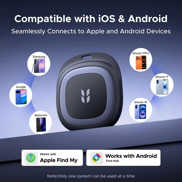 Alt view image 2 of 7 - FineTrack Duo2 Tracker Tags 4Pack Key Finder USBC Rechargeable Compatible with Apple Find My & Google Find Hub,Tracker Tag for Keys, Wallet, Luggage, Backpack