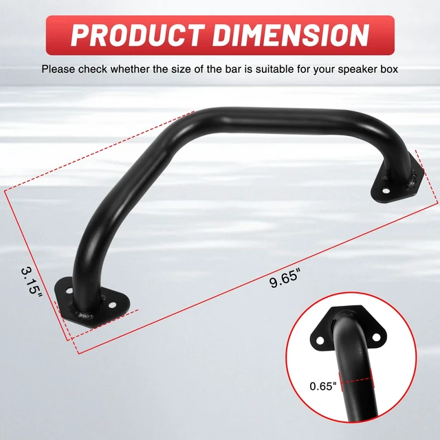 Alt view image 4 of 7 - 8" Speaker Bar Grill: Matte Black Metal Car Audio Speaker Grill Cover, Subwoofer Grill Cover Protector
