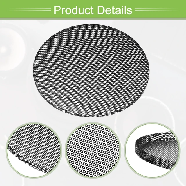 Alt view image 4 of 7 - Universal 6.5 Inch Speaker Grills Mesh for Audio Subwoofer Black 173x6.5mm Grille without Frame, Pack of 2