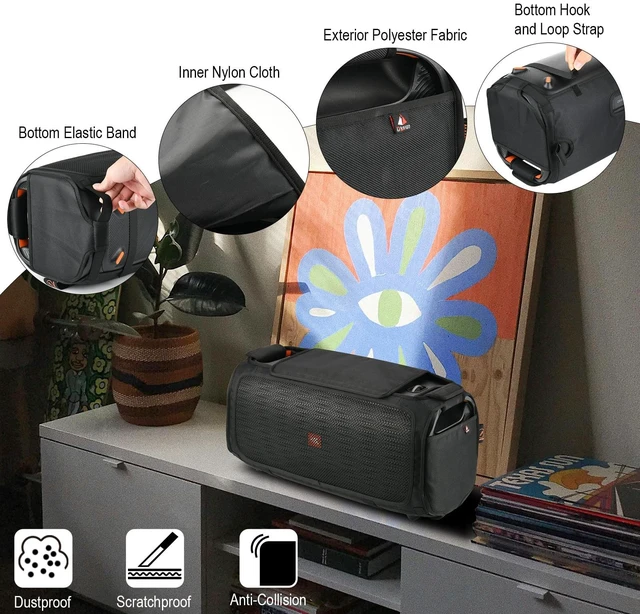 Alt view image 2 of 7 - Speaker Cover for JBL PartyBox On-The-Go and JBL PartyBox On-The-Go Essential Portable Party Speaker, Protective Speaker Case Mesh Slip Cover Speaker Replacement Sleeve