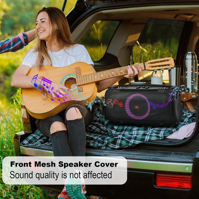Alt view image 5 of 7 - Speaker Cover for JBL PartyBox On-The-Go and JBL PartyBox On-The-Go Essential Portable Party Speaker, Protective Speaker Case Mesh Slip Cover Speaker Replacement Sleeve