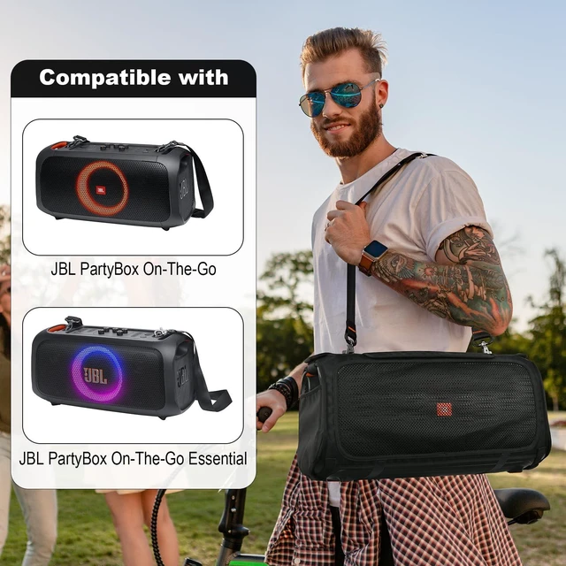 Alt view image 6 of 7 - Speaker Cover for JBL PartyBox On-The-Go and JBL PartyBox On-The-Go Essential Portable Party Speaker, Protective Speaker Case Mesh Slip Cover Speaker Replacement Sleeve