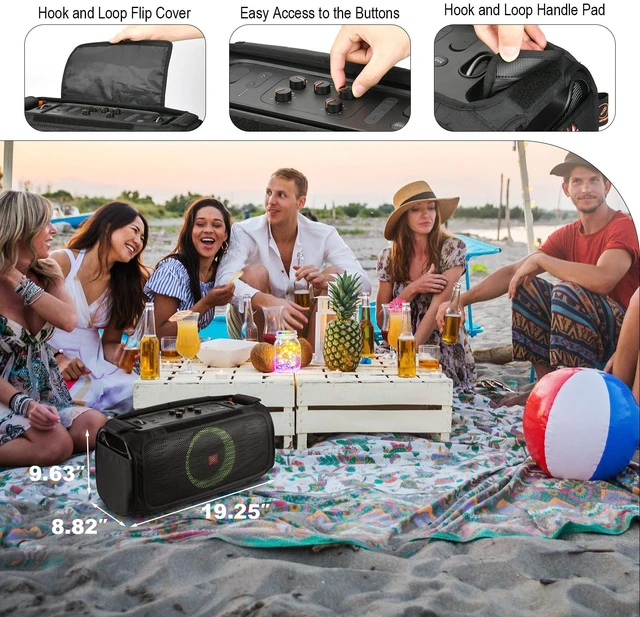 Alt view image 3 of 7 - Speaker Cover for JBL PartyBox On-The-Go and JBL PartyBox On-The-Go Essential Portable Party Speaker, Protective Speaker Case Mesh Slip Cover Speaker Replacement Sleeve