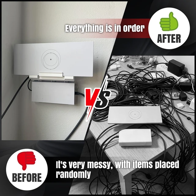 Alt view image 2 of 7 - 2-in-1 Wall Mount for Starlink Gen 3/V4/V5/4X Router & Power Supply Heavy-Duty ABS Compact Design Prevents Signal Loss Pet-Proof for Home, RV and Marine