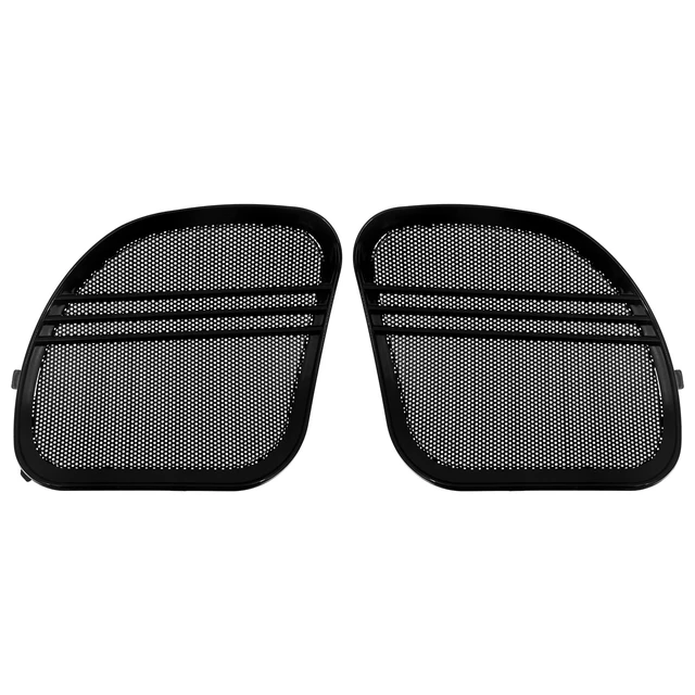 Alt view image 2 of 7 - Front Fairing Speaker Grill Covers Fit for Harley Road Glide 2015-2023 Motorcycle Left and Right Speaker Mesh with Tri-Line Trim Fits FLTRX FLTRK FLTRXS FLTRUSE FLTRXSE