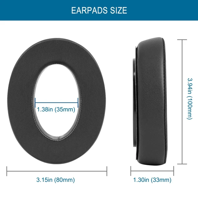 Alt view image 6 of 7 - Earpads for Sennheiser HD650/HD600/HD660S/HD545/HD525/HD535 Headphones, Velour Ear Pads Cushions Replacement for Massdrop X HD6XX/HD58X and HD580/HD565 Jubilee Headset (Cooling-Gel Black)