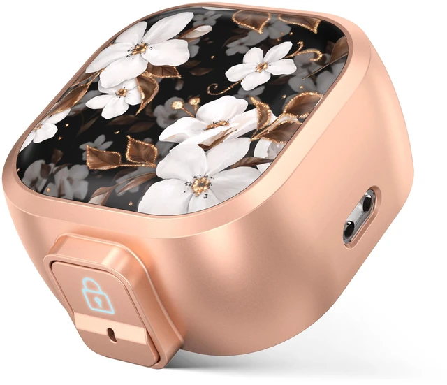 Main image of for Samsung Galaxy Buds 4 Pro Case/Buds 4 Case 2026 with Safety Lock Dual Protection, Cute Hard Earbuds Cover, Easy to Install, Compatible with MagSafe, Dust Resistant, TPU & PC, White Floral