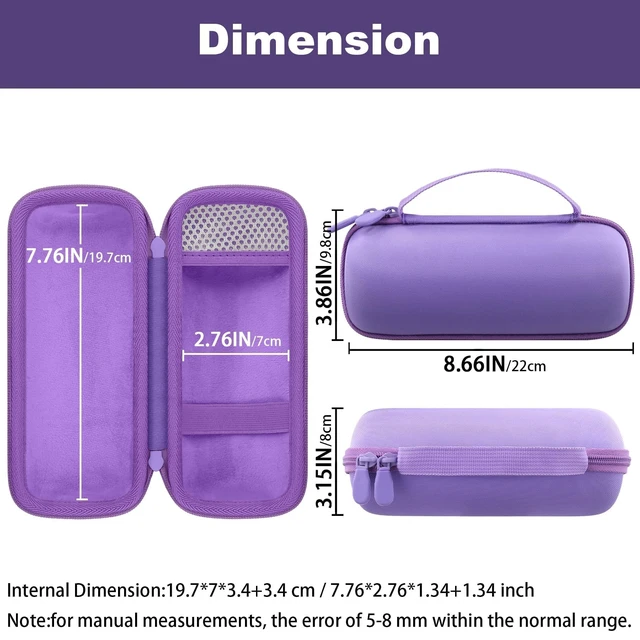 Alt view image 4 of 7 - for JBL Grip Ambient Light Speaker Hard Storage Case,Travel Carrying Case for JBL Grip SpeakerPurple