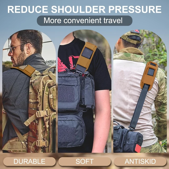 Alt view image 6 of 6 - 2-Pack Universal Shoulder Pad with Ultra Thick Cushion for Bag Luggage Bag Crossbody, Plus Long & Anti-Slip & Breathable,Khaki