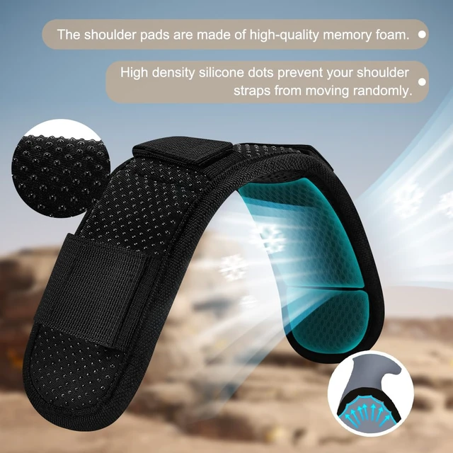 Alt view image 3 of 6 - 2-Pack Universal Shoulder Pad with Ultra Thick Cushion for Bag Luggage Bag Crossbody, Plus Long & Anti-Slip & Breathable,Black