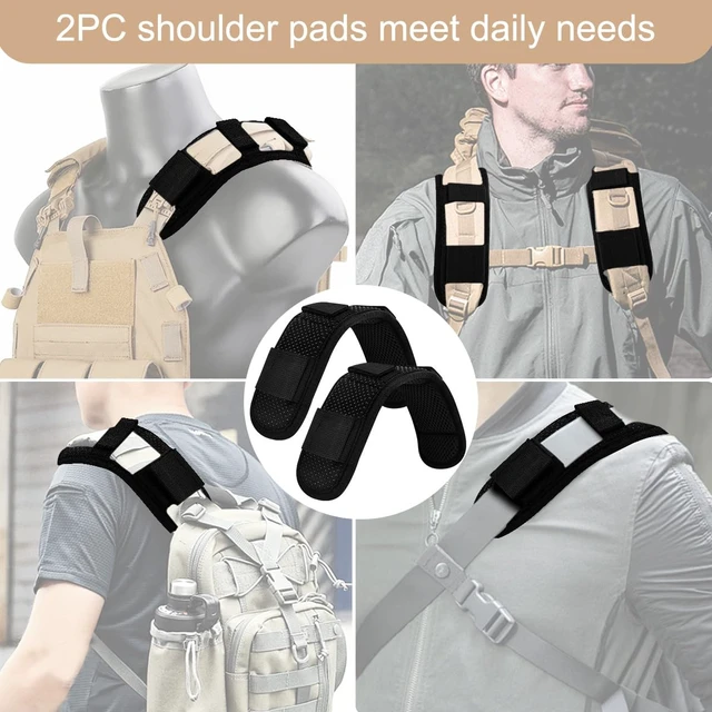 Alt view image 5 of 6 - 2-Pack Universal Shoulder Pad with Ultra Thick Cushion for Bag Luggage Bag Crossbody, Plus Long & Anti-Slip & Breathable,Black