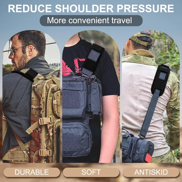 Alt view image 6 of 6 - 2-Pack Universal Shoulder Pad with Ultra Thick Cushion for Bag Luggage Bag Crossbody, Plus Long & Anti-Slip & Breathable,Black