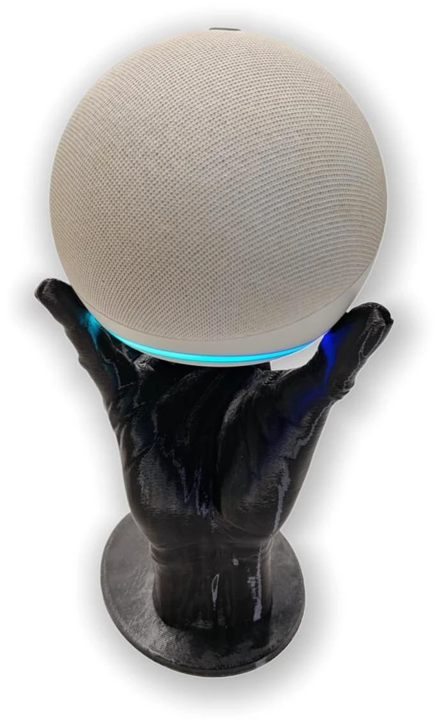 Main image of Hand Style Table Stand Holder Compatible with Alexa Smart Speaker Echo Dot (4th and 5th gen)(Black)