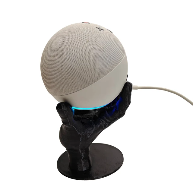 Alt view image 3 of 4 - Hand Style Table Stand Holder Compatible with Alexa Smart Speaker Echo Dot (4th and 5th gen)(Black)