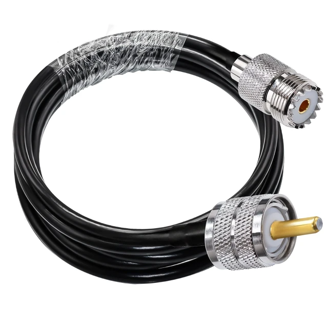 Alt view image 7 of 7 - RG58 PL259 SO239 Cable 16.4ft(5M) UHF Male to Female Jumper 1PCS UHF Cable RG58 PL259 SO239 Male to Female Extension Coax Jumper Low Loss for Two Way Radio/CB Radio/Wireless LAN Devices