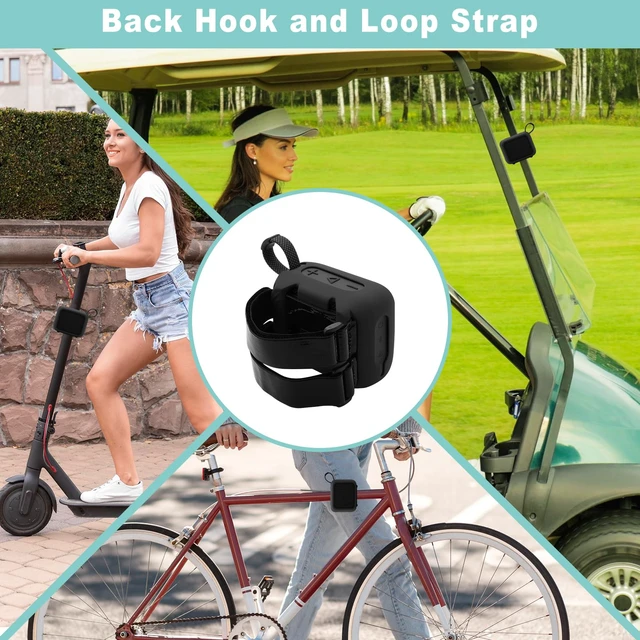 Alt view image 5 of 7 - Silicone Case for JBL Go 4, Go 4 Protective Cover, Travel Carrying Pouch w Anti-Dust Charging Cover Speaker Mount Strap (Black)