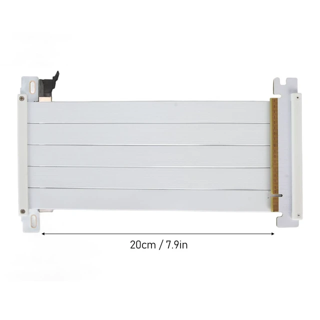 Alt view image 6 of 7 - PCIE 4.0 X16 Riser Cable, Graphics Card 180 Degree GPU Extension Cable for 4090 4080 4070 4060, for RX7900 XT7800 XT7700 XT7600 7500 (20cm)