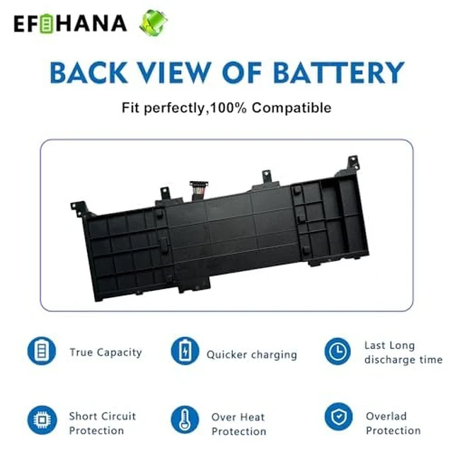 Alt view image 6 of 6 - C41N1531 Laptop Battery Replacement for ASUS ROG GL502VS GL502VY GL502VS-1A GL502VY-DS71 Strix GL502VS-FY032T G502VY-FY065T Series 0B200-01940100 15.2V 62Wh 4-Cell