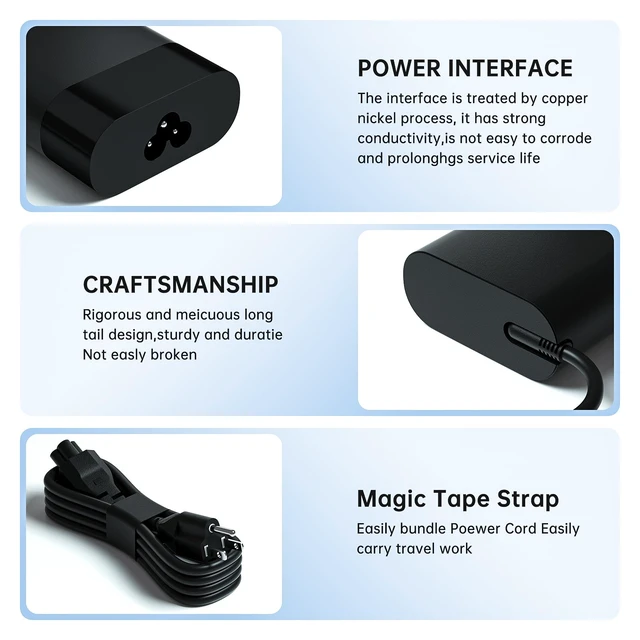 Alt view image 4 of 7 - 140W USB C Charger Compatible with HP OMEN Transcend 14 14-fb0000 14t-fb1000, for HP Spectre X360 2-in-1 16-aa0023dx TPN-LA29 N22270-001 Laptop Adapter Cord