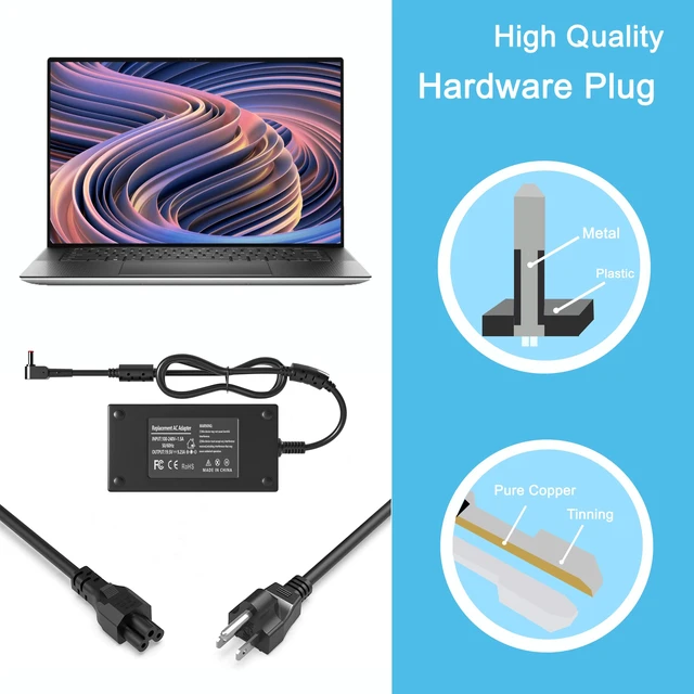 Alt view image 7 of 7 - 180W Charger for Acer Nitro 5 7 AN515 57 AN517 ANV15 ANV14 ANV16 ANV15-51 for V14 V15 V17 V16 V17 Triton 300 500 PH315-52 PH317-54 PT515-51 Laptop 19.5V 9.23A Power Supply Adapter