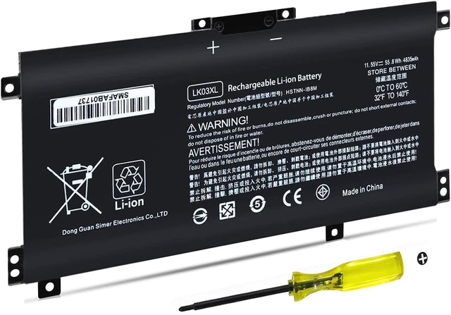 Main image of LK03XL L09281-855 Battery Replacement for HP Envy X360 15m-cn0012dx 15m-cn0011dx 15m-bp112dx 15m-bq121dx 17-bw0013dx 15-CN 15-BQ 15-BP 17-AE 916814-855 L09281-855 L08855-856 55.8Wh LKO3XL