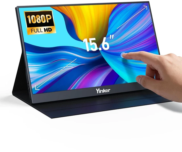 Main image of USB-C & HDMI Portable Touchscreen Monitor 15.6", Extended Monitor IPS FHD 1080P External Monitor for PC/Laptop/Phone