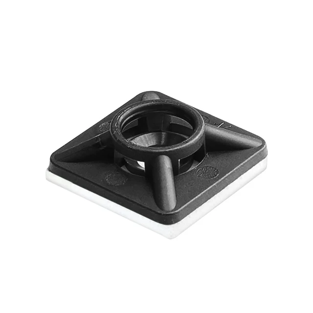 Alt view image 3 of 7 - 0.75 Inch Zip Tie Mounts, 3M Tape Self Adhesive, Black, 200 Pack Cord Management, Cable Tie Anchors, Desk & Table Organizer