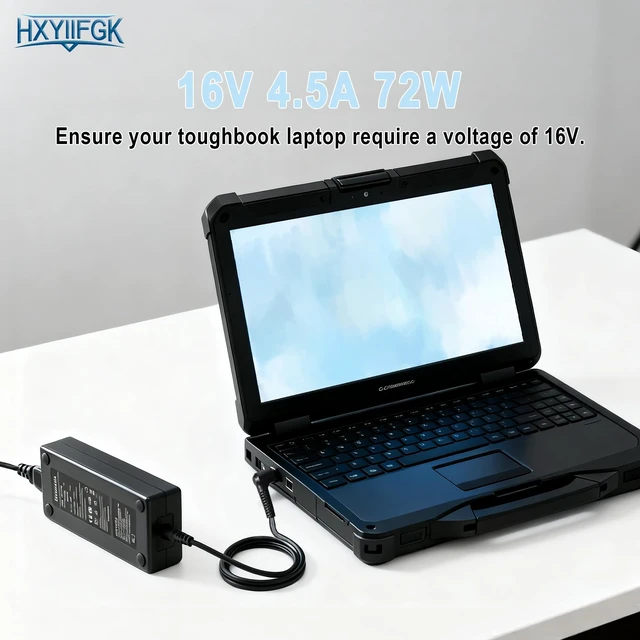 Alt view image 2 of 7 - 72W Laptop Charger Compatible with Panasonic-Toughbook CF-C2 CF-18 CF-19 CF-20 CF-H1 CF-H2 CF-W8 CF-U1 CF-T2 CF-T4 CF-T5 CF-T7 CF-T8 FZ-G1 FZ-A2 FZ-A3 FZ-B2 FZ-M1 Power Supply Adapter Cord