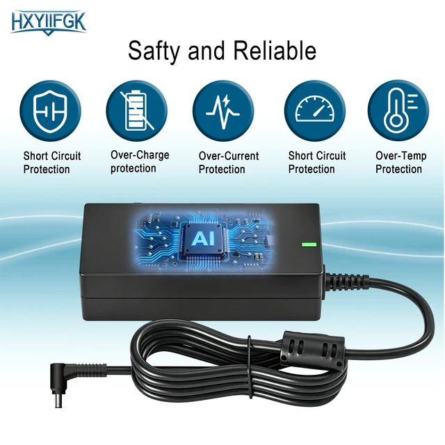 Alt view image 3 of 7 - 72W Laptop Charger Compatible with Panasonic-Toughbook CF-C2 CF-18 CF-19 CF-20 CF-H1 CF-H2 CF-W8 CF-U1 CF-T2 CF-T4 CF-T5 CF-T7 CF-T8 FZ-G1 FZ-A2 FZ-A3 FZ-B2 FZ-M1 Power Supply Adapter Cord