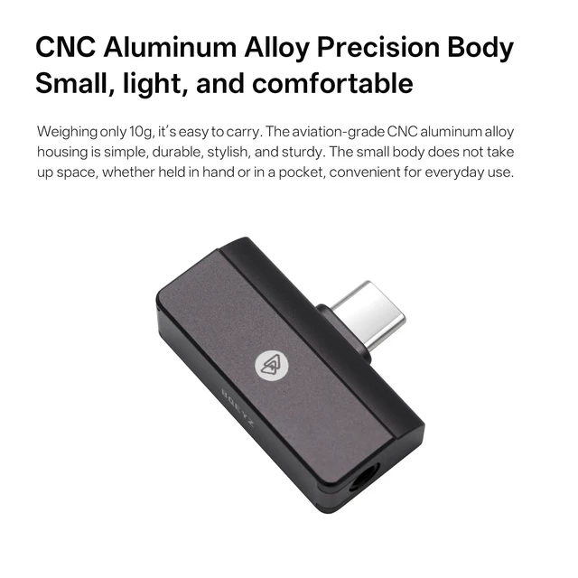 Alt view image 5 of 7 - C30 Portable IEM DAC Amp, USB C to 3.5mm & 4.4mm Dual Output Hi-Res 32-bit/384kHz Decoder with OPA Amplifier, 10-Band EQ Tuning, 57mW@32 Mini Audio Adapter for Phone/PC
