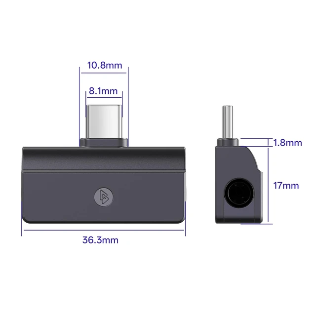 Alt view image 7 of 7 - C30 Portable IEM DAC Amp, USB C to 3.5mm & 4.4mm Dual Output Hi-Res 32-bit/384kHz Decoder with OPA Amplifier, 10-Band EQ Tuning, 57mW@32 Mini Audio Adapter for Phone/PC
