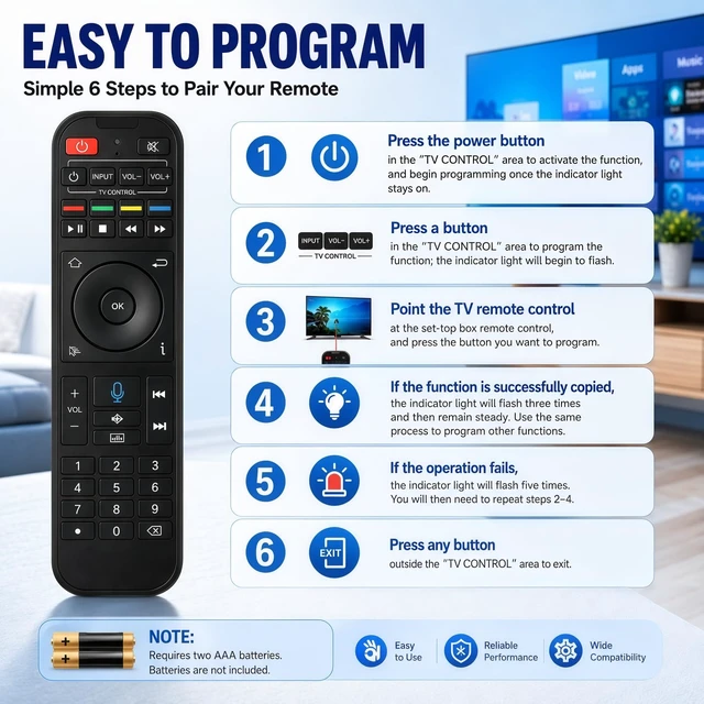 Alt view image 6 of 7 - RC-200 Replacement Smart Bluetooth Voice Remote Control, Compatible with SuperBox S6 Max, S6 Ultra, S6 Pro, S5 Max, S5 Pro, Elite Ultra, Elite Pro+, S4 Pro, and S3 Pro